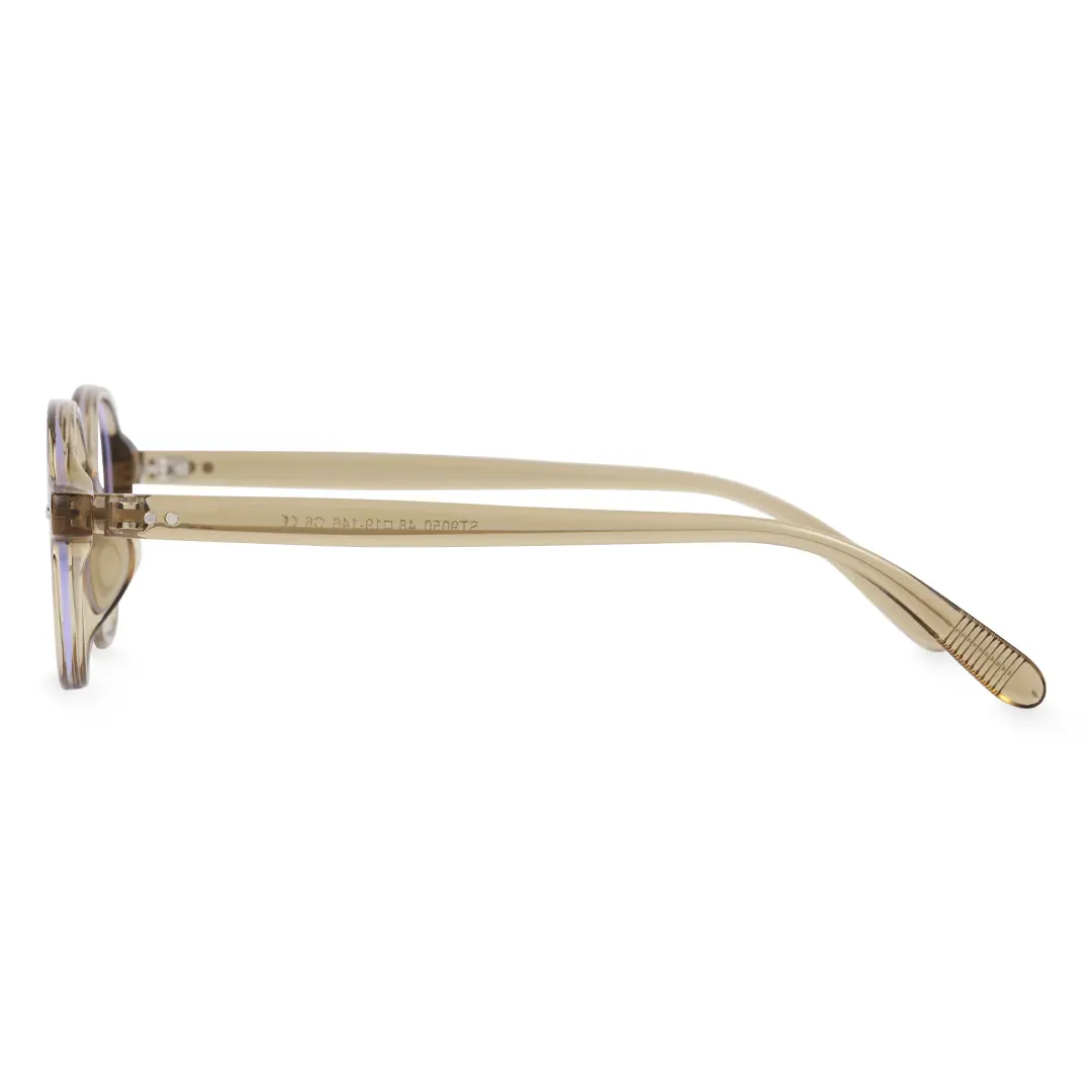 Side view of Blaze vintage oval tr90 eyeglasses OR0082406 in bronze
