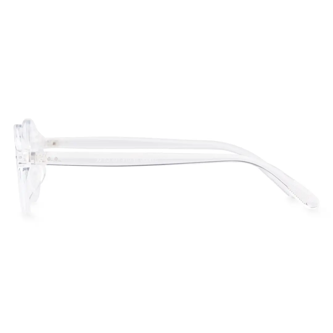 Side view of Blaze vintage oval tr90 eyeglasses OR0082406 in clear
