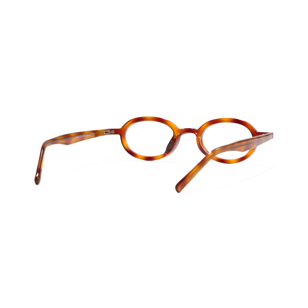 Back view of Vinty vintage oval tr90 eyeglasses in tortoise. SPU: OR0142510
