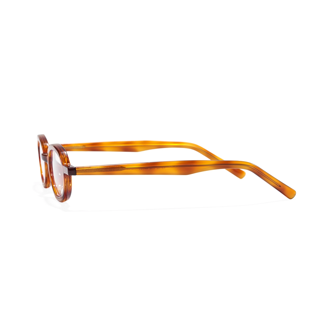 Side view of Vinty vintage oval tr90 eyeglasses in tortoise. SPU: OR0142510