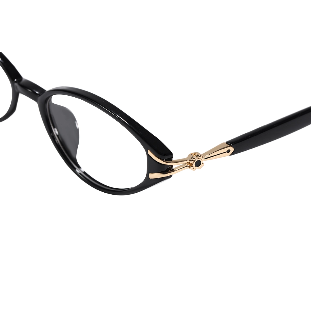 End piece detail of Alexa office siren oval tr90 eyeglasses OR0152601 in black