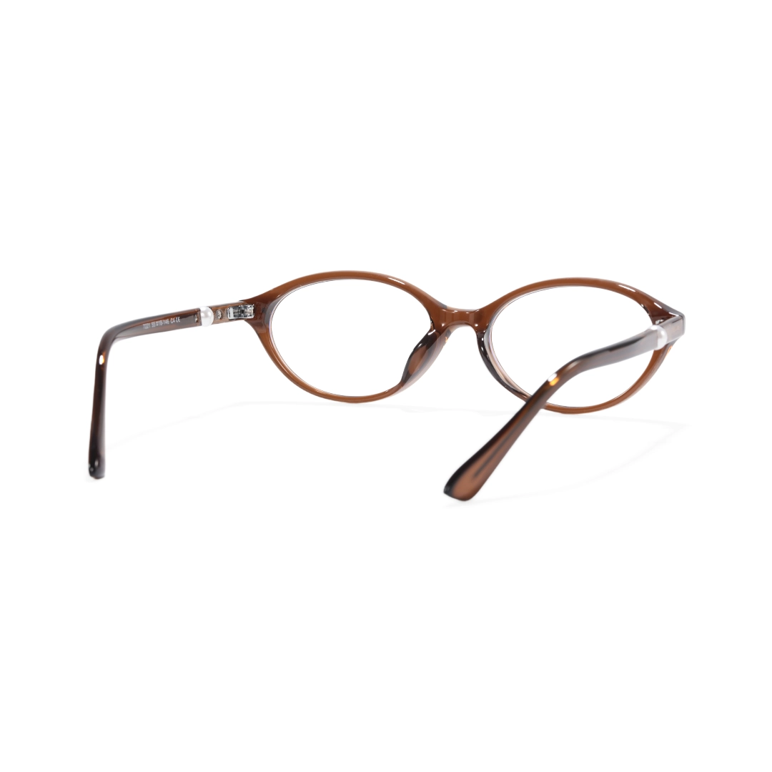 Back view of Sabine y2k oval tr90 eyeglasses OR0192509 in brown