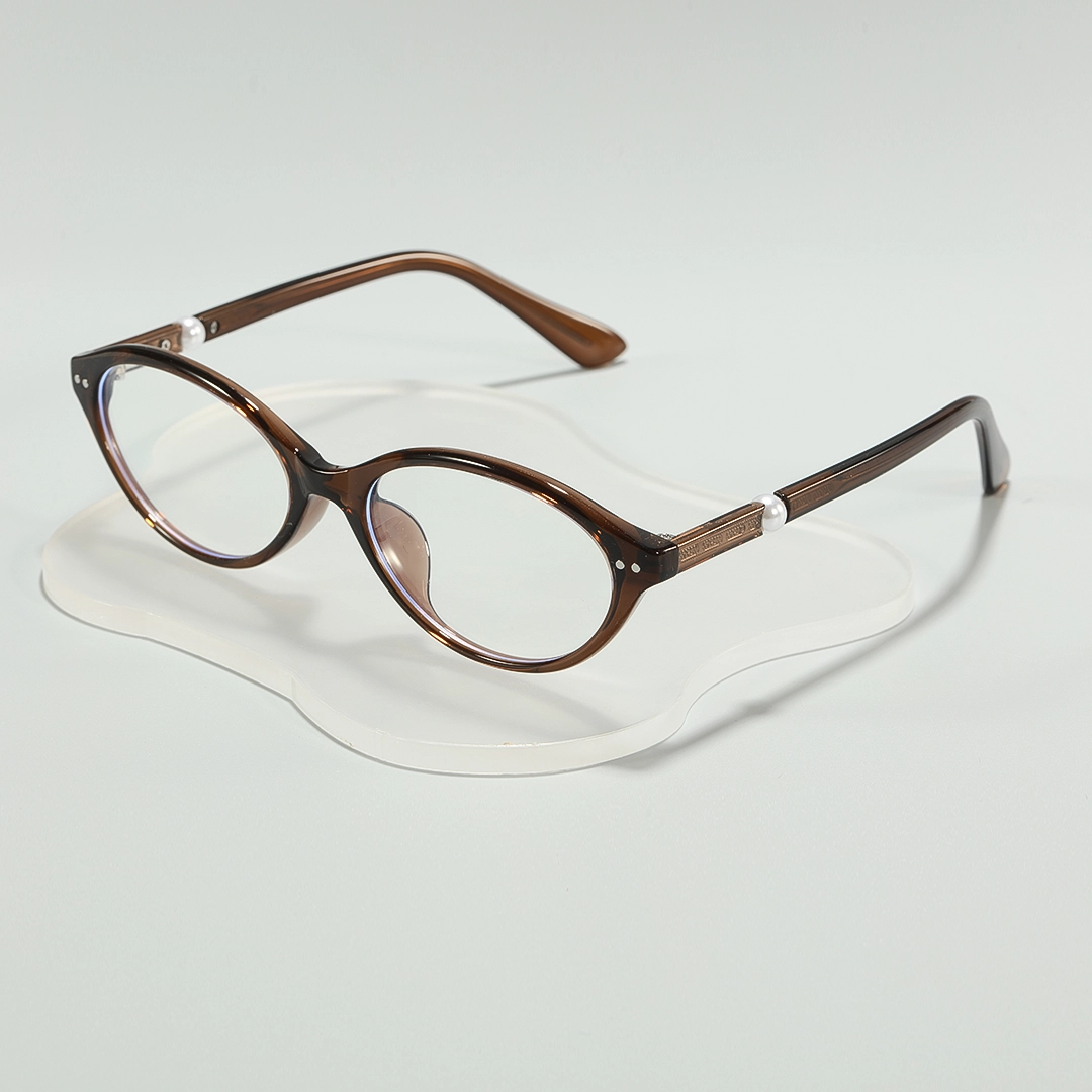 Scene view of Sabine y2k oval tr90 eyeglasses OR0192509 in brown