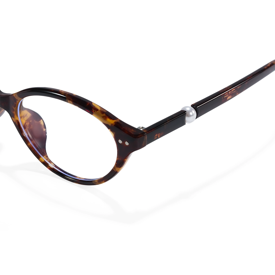 End piece detail of Sabine y2k oval tr90 eyeglasses OR0192509 in tortoise