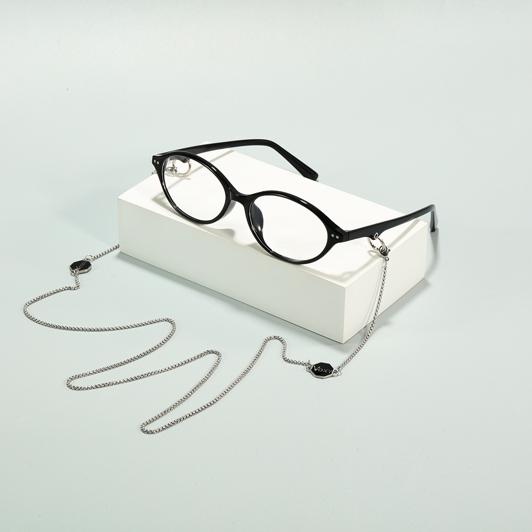 Scene view of Ellis y2k oval tr90 eyeglasses OR0222601 in black