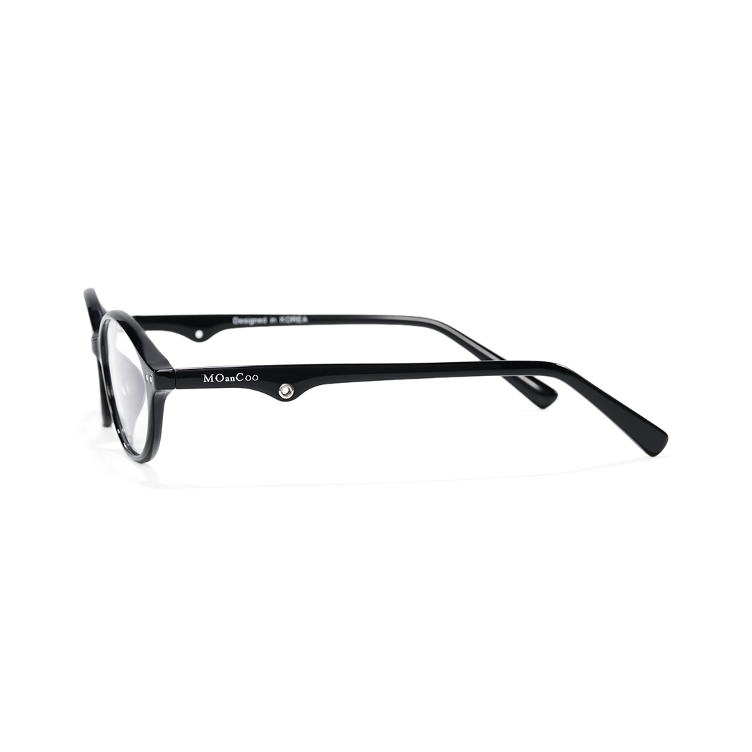Side view of Ellis y2k oval tr90 eyeglasses OR0222601 in black