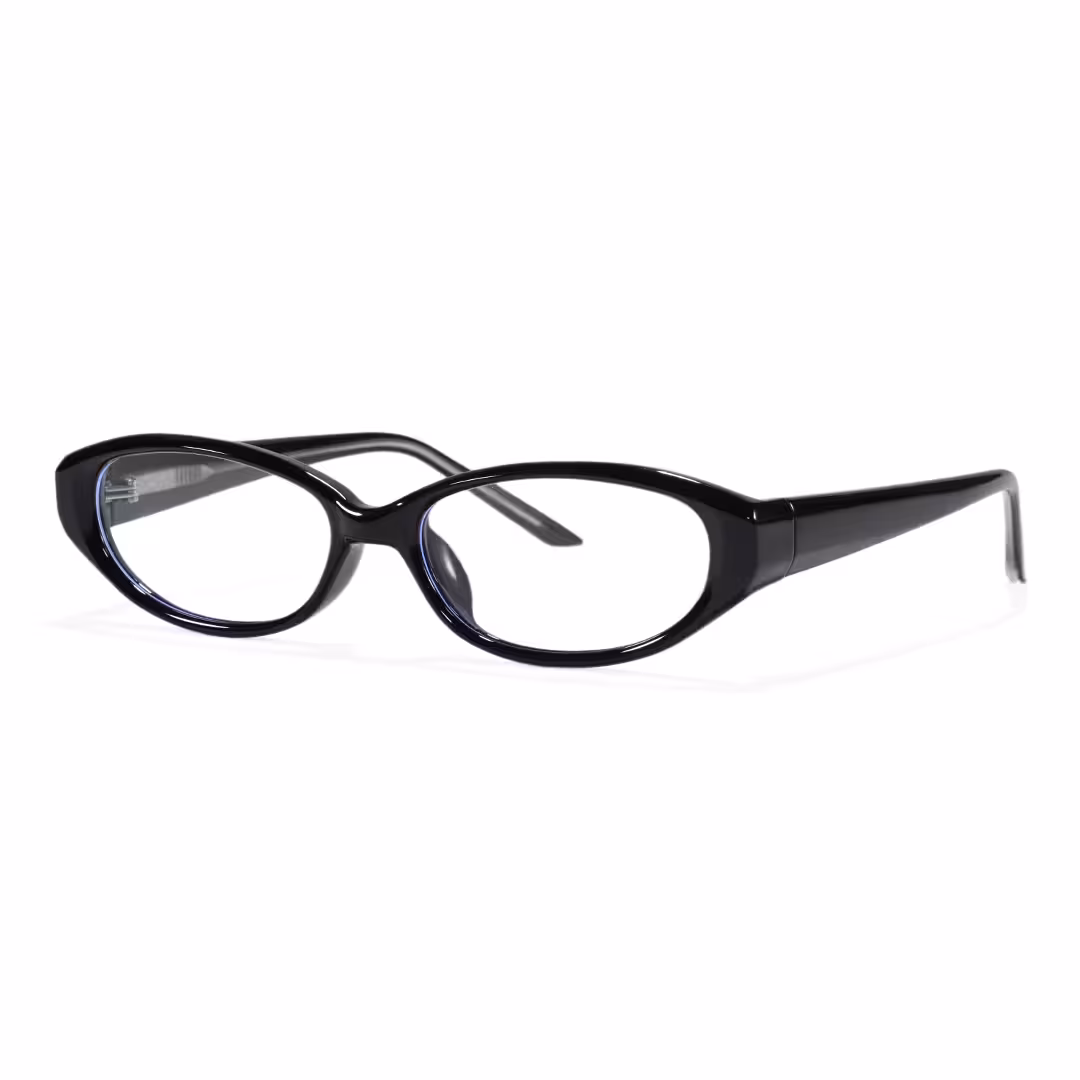 Angle view of Nerida office siren oval tr90 eyeglasses OR0232605 in black