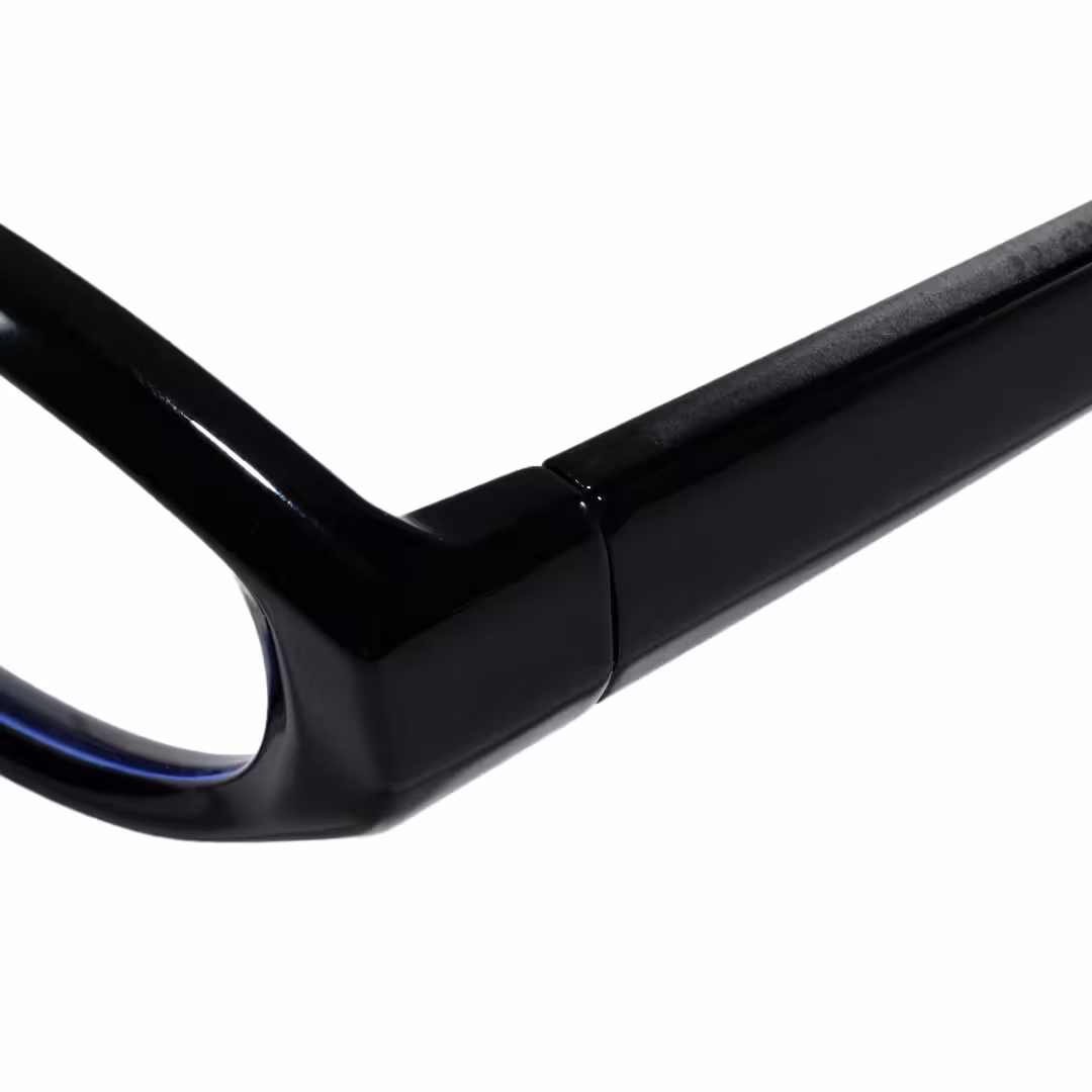 End piece detail of Nerida office siren oval tr90 eyeglasses OR0232605 in black