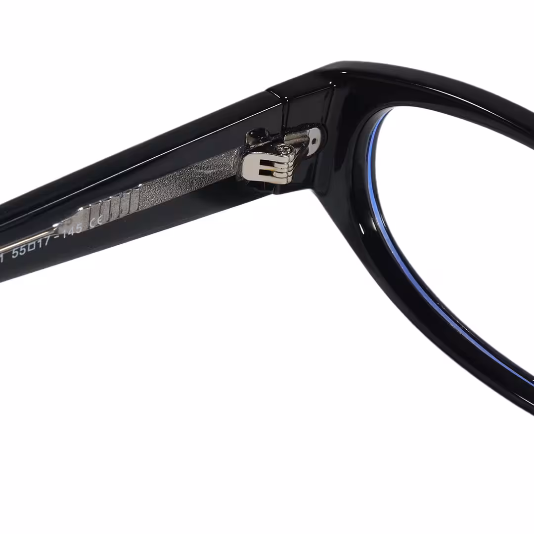 Hinge detail of Nerida office siren oval tr90 eyeglasses OR0232605 in black