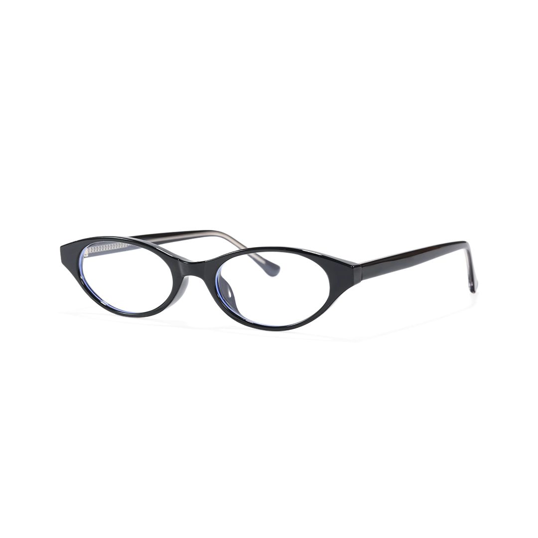 Angle view of Reed y2k oval tr90 eyeglasses OR0272512 in black