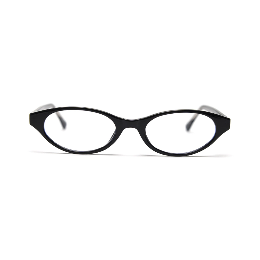 Front view of Reed y2k oval tr90 eyeglasses OR0272512 in black