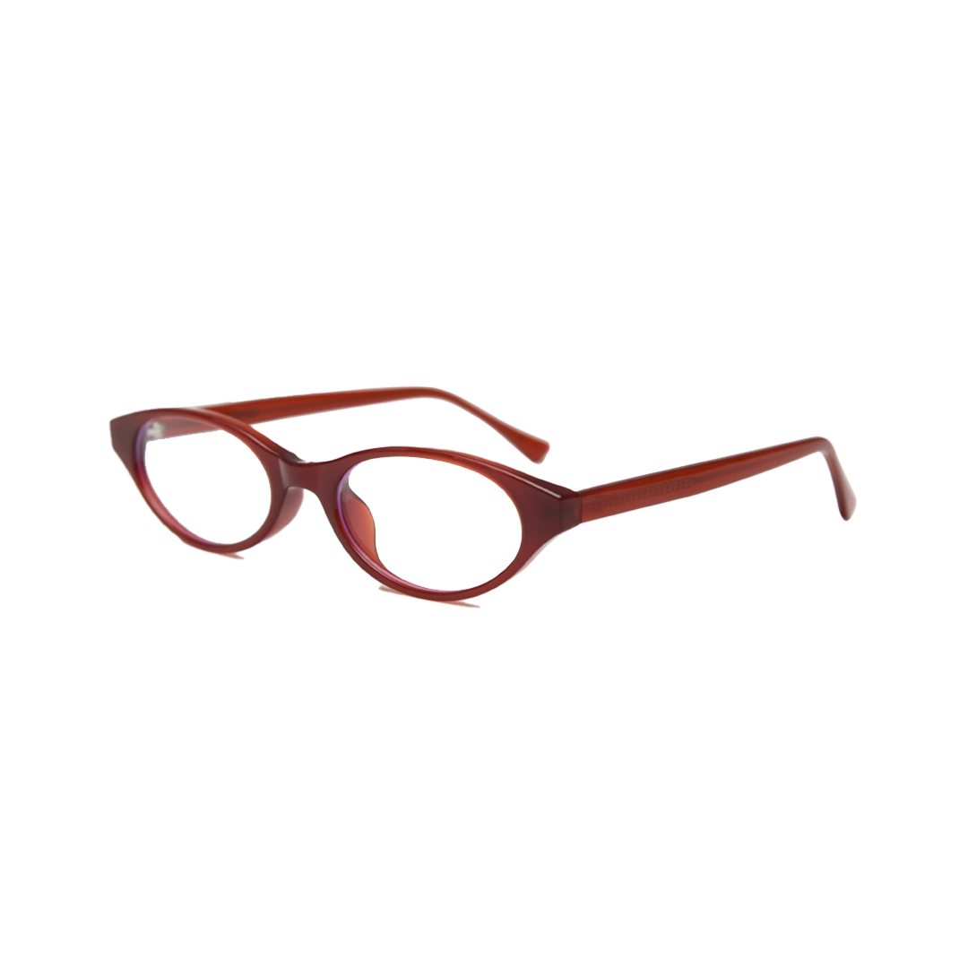 Angle view of Reed y2k oval tr90 eyeglasses OR0272512 in red