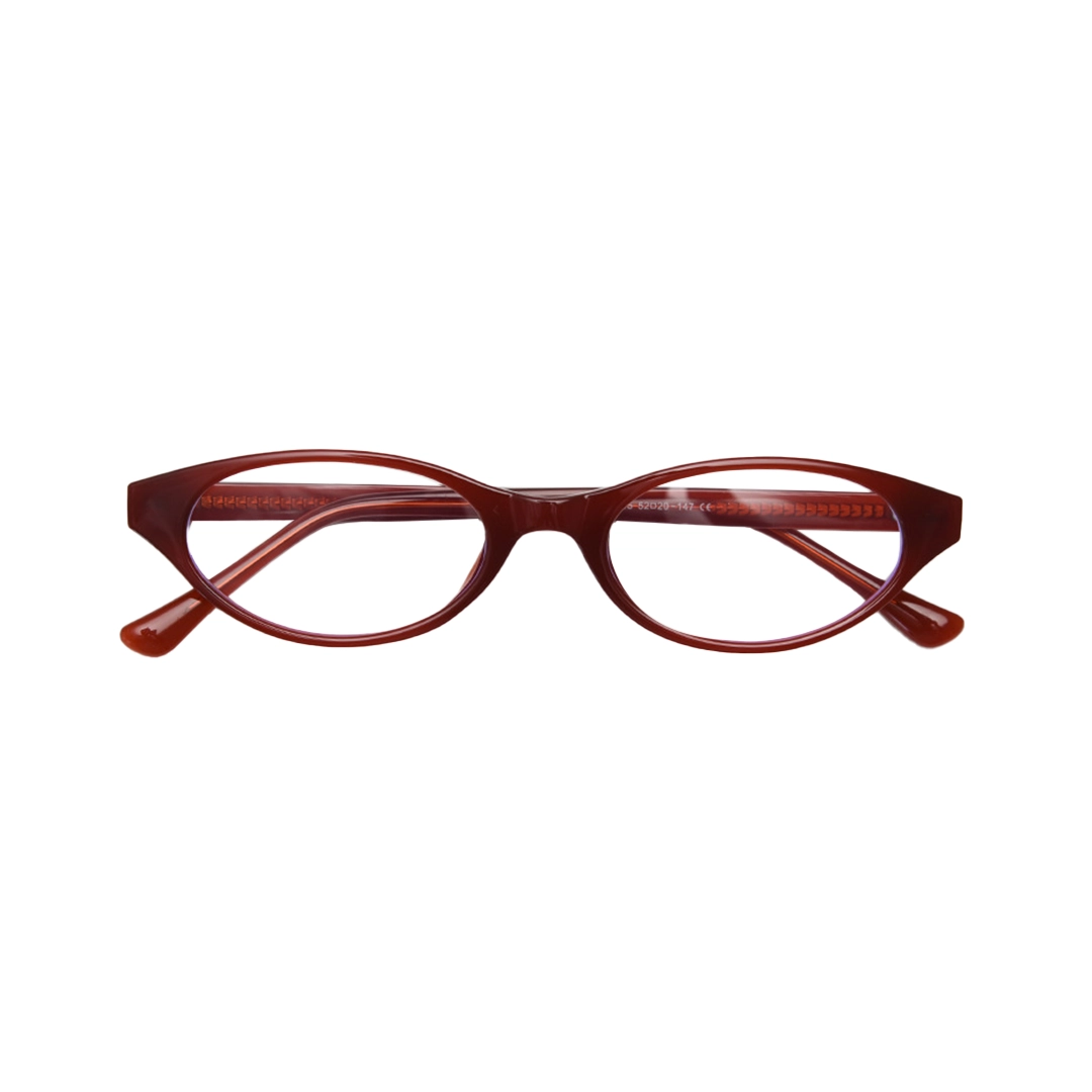 Front view of Reed y2k oval tr90 eyeglasses OR0272512 in red