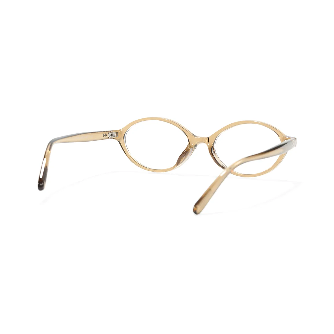 Back view of Isral y2k oval tr90 eyeglasses OR0312402 in army green