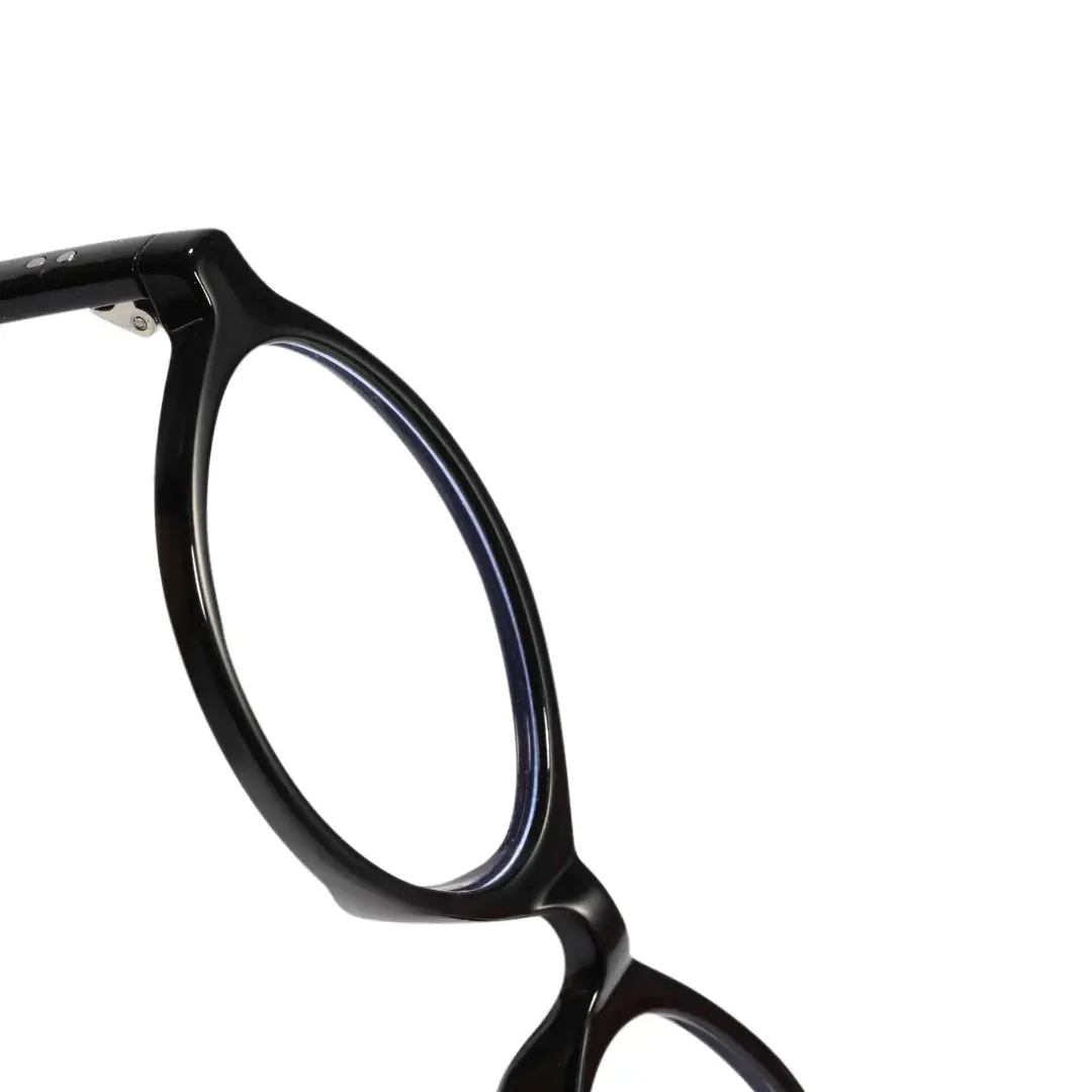 Frame detail view of Isral y2k nerd oval tr90 eyeglasses OR0312402 in black