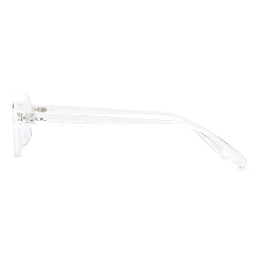 Side view of isra y2k oval tr90 eyeglasses or0312402 in clear