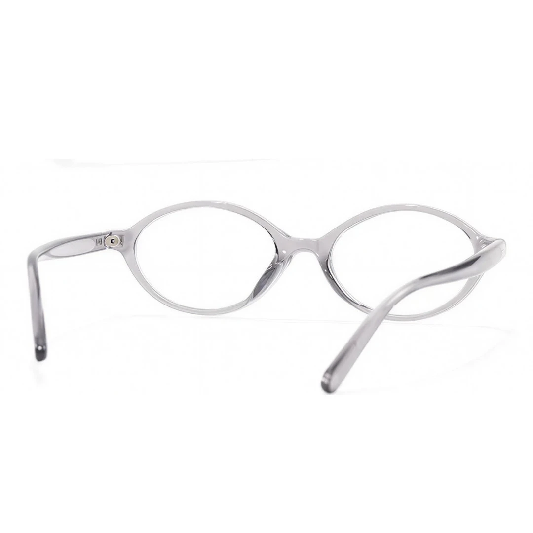 Back view of Isral vintage oval tr90 eyeglasses in grey. SPU: OR0312402