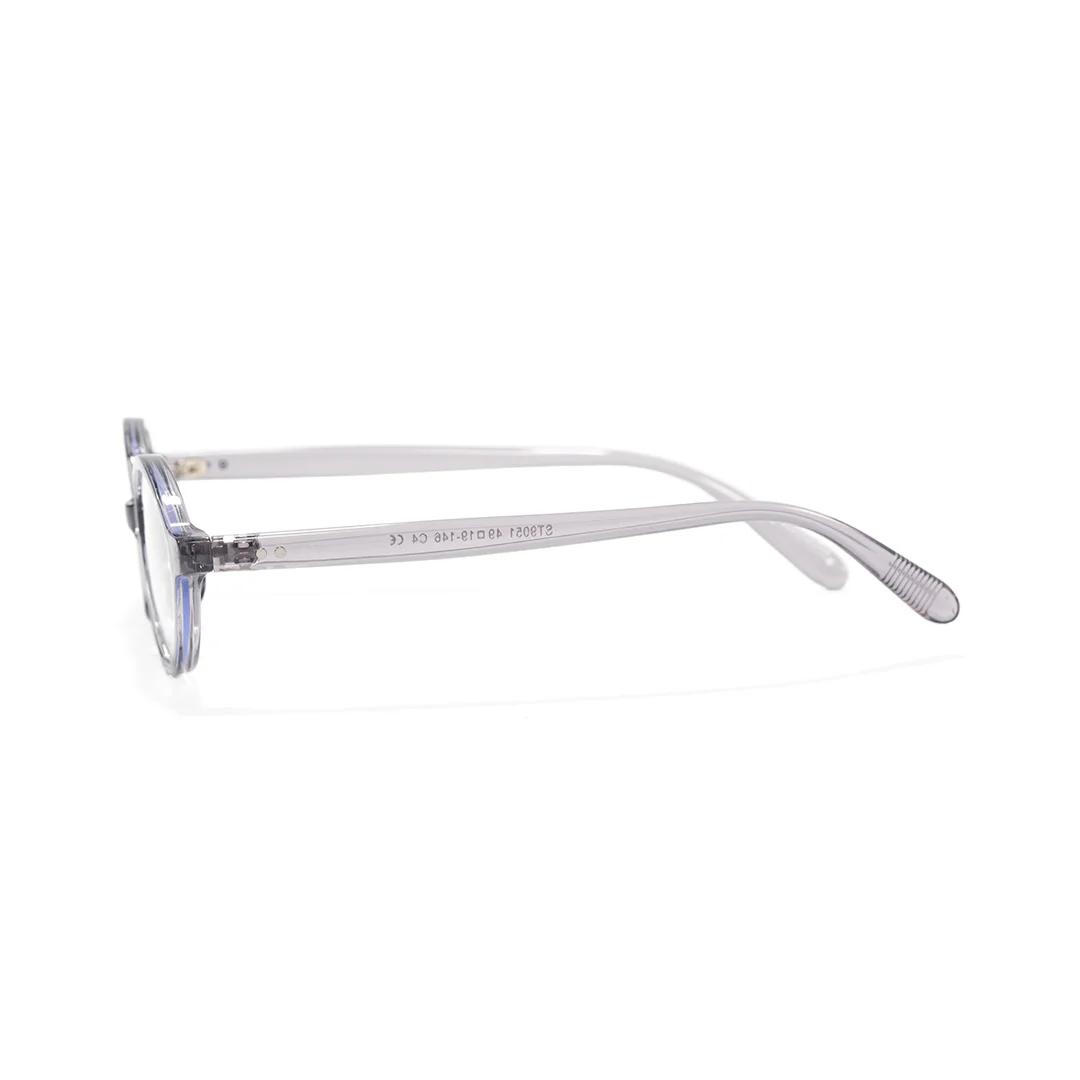 Side view of Isral y2k oval tr90 eyeglasses OR0312402 in grey