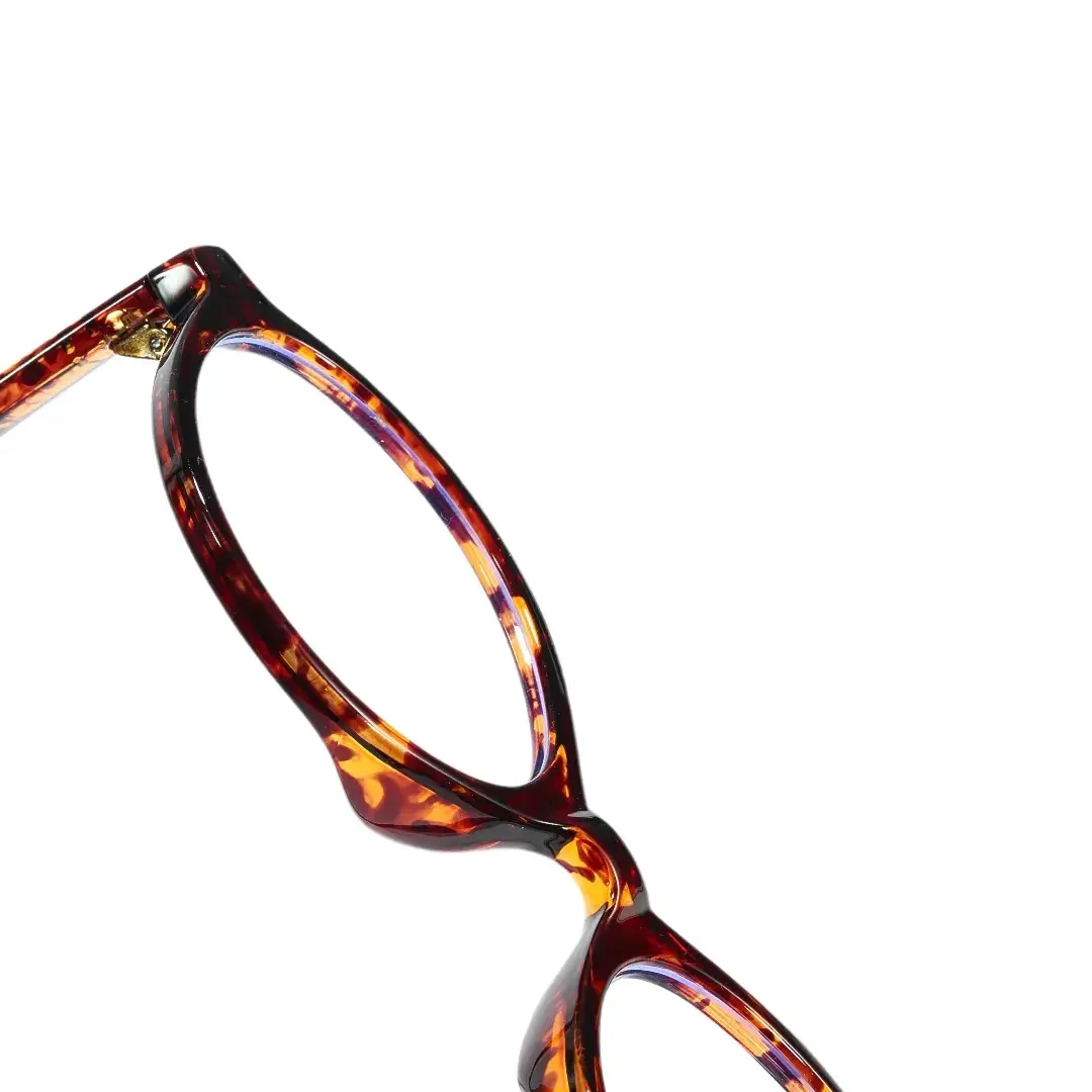 Frame detail view of Isral y2k nerd oval tr90 eyeglasses OR0312402 in tortoise
