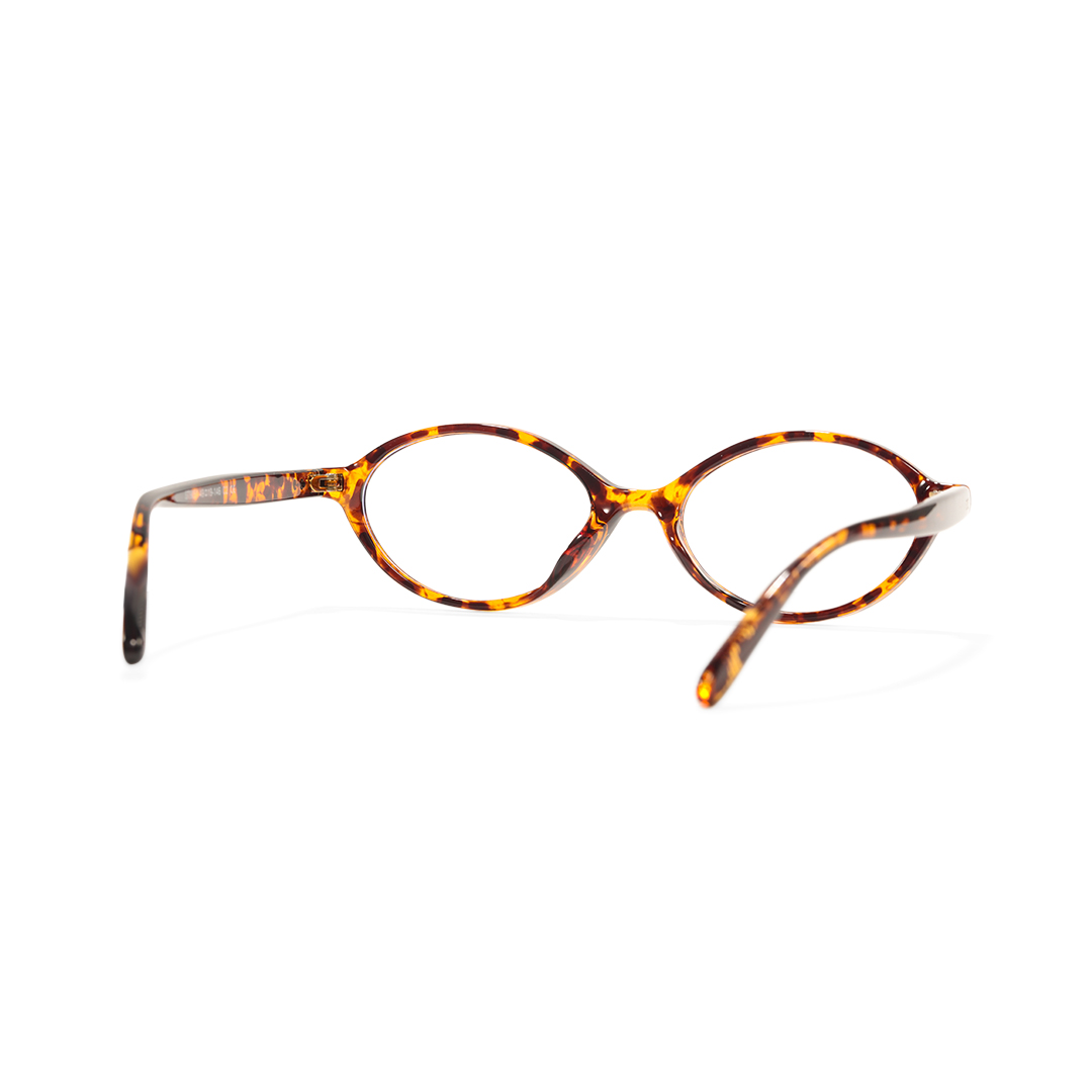 Back view of Isral y2k oval tr90 eyeglasses OR0312402 in tortoise