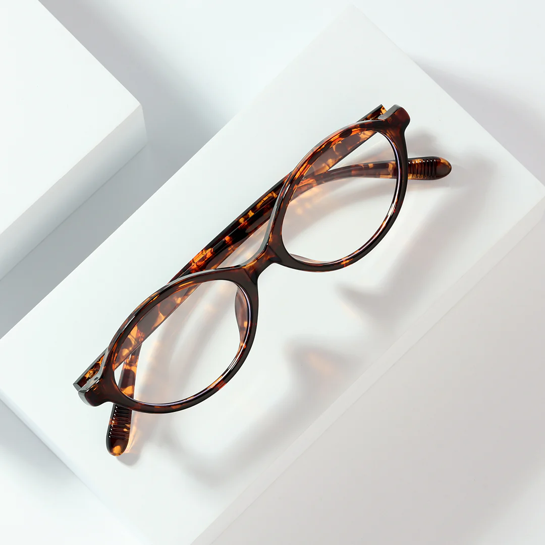 Scene view of isral y2k oval tr90 eyeglasses OR0312402 in tortoise