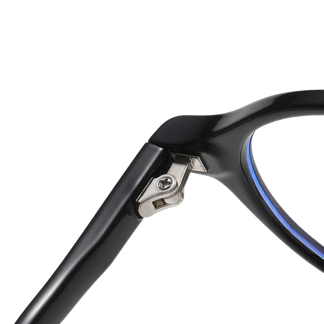 Hinge detail of Arix vintage oval pc eyeglasses OR0342512 in black