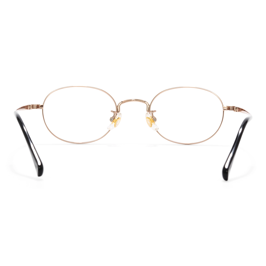 Back view of Astr y2k oval titanium eyeglasses OT0282502 in gold