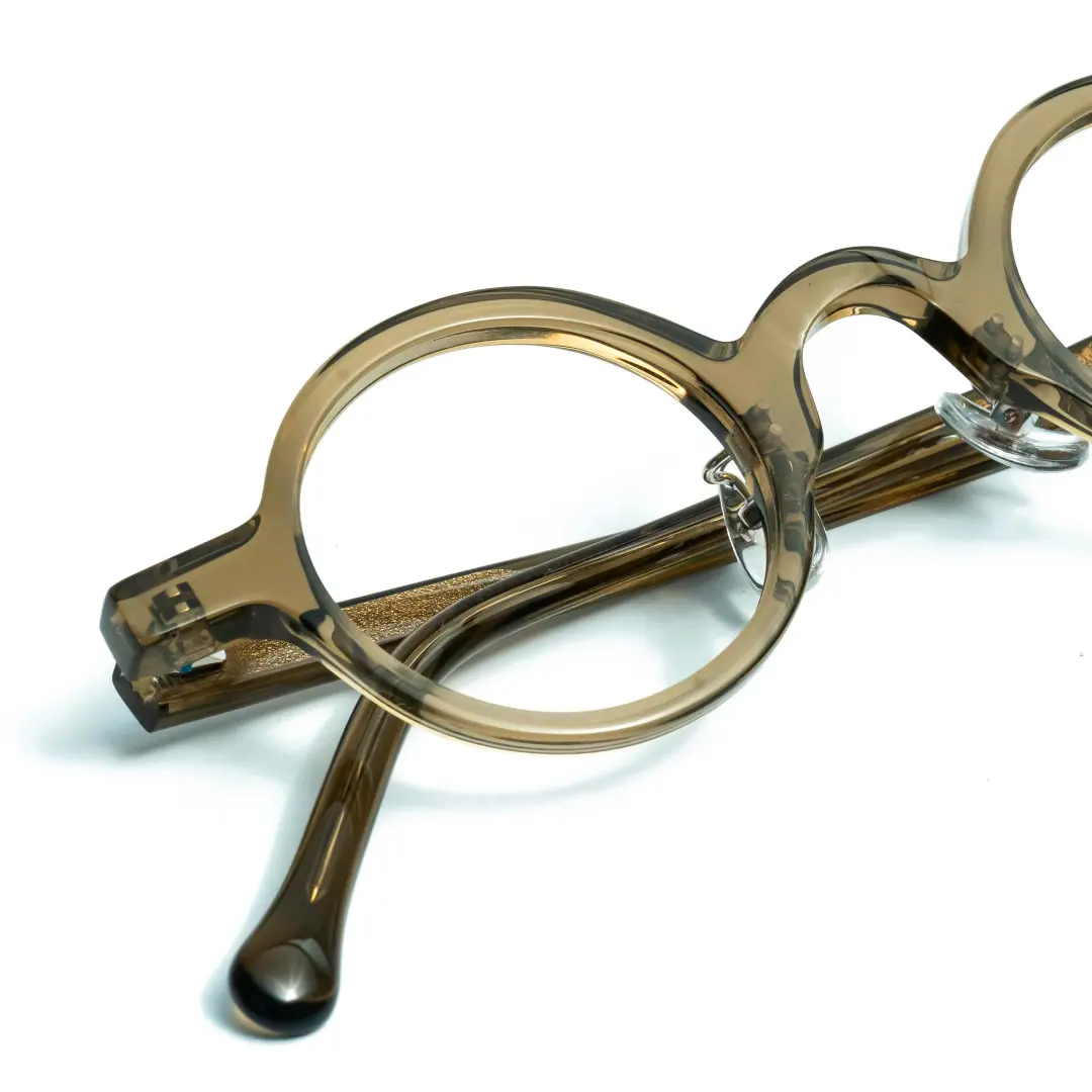 Frame detail view of Lala round acetate eyeglasses RA0012306 in army green