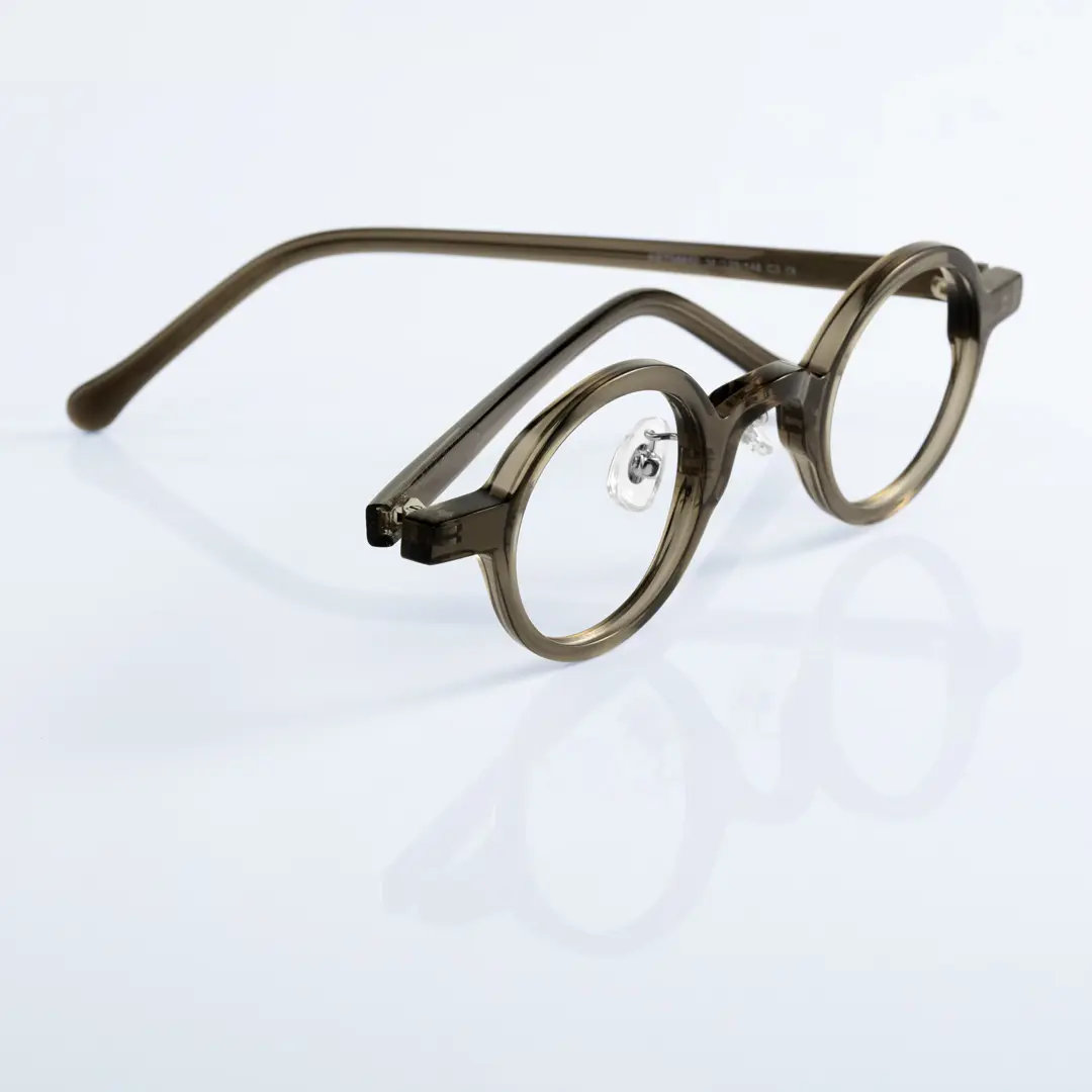 Scene view of Lala vintage round acetate eyeglasses in grey. SPU: RA0012306