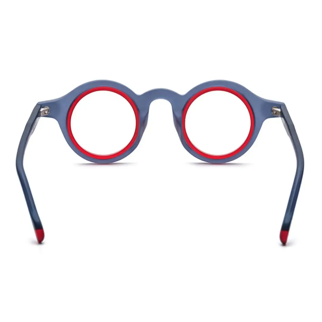 Back view of Fate round acetate eyeglasses RA0012311 in grey