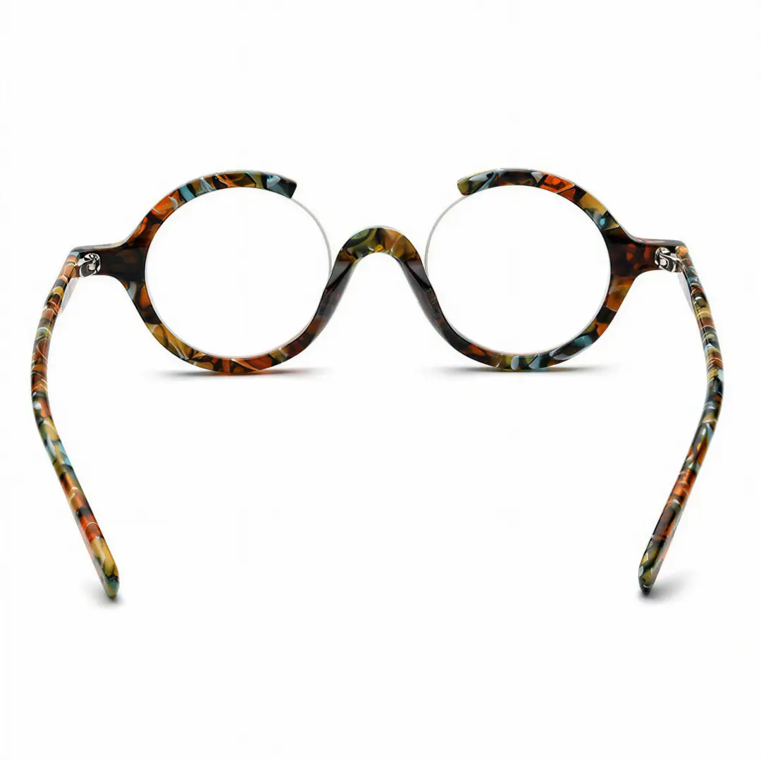 Back view of Paola round acetate eyeglasses RA0022212 in multicolor