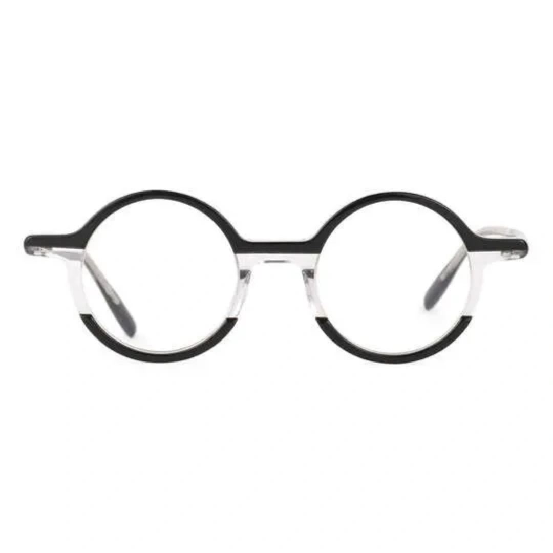 Front view of Adds round acetate eyeglasses RA0032312 in two-tone