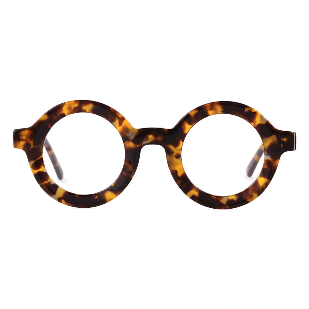 Front view of Knox round acetate eyeglasses RA0052408 in tortoise