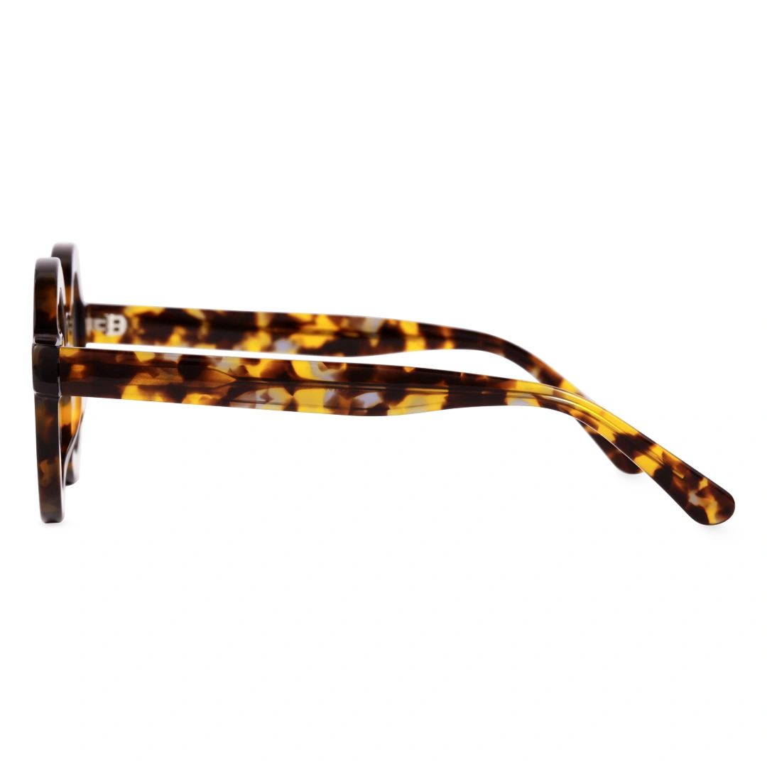 Side view of Knox round acetate eyeglasses RA0052408 in tortoise