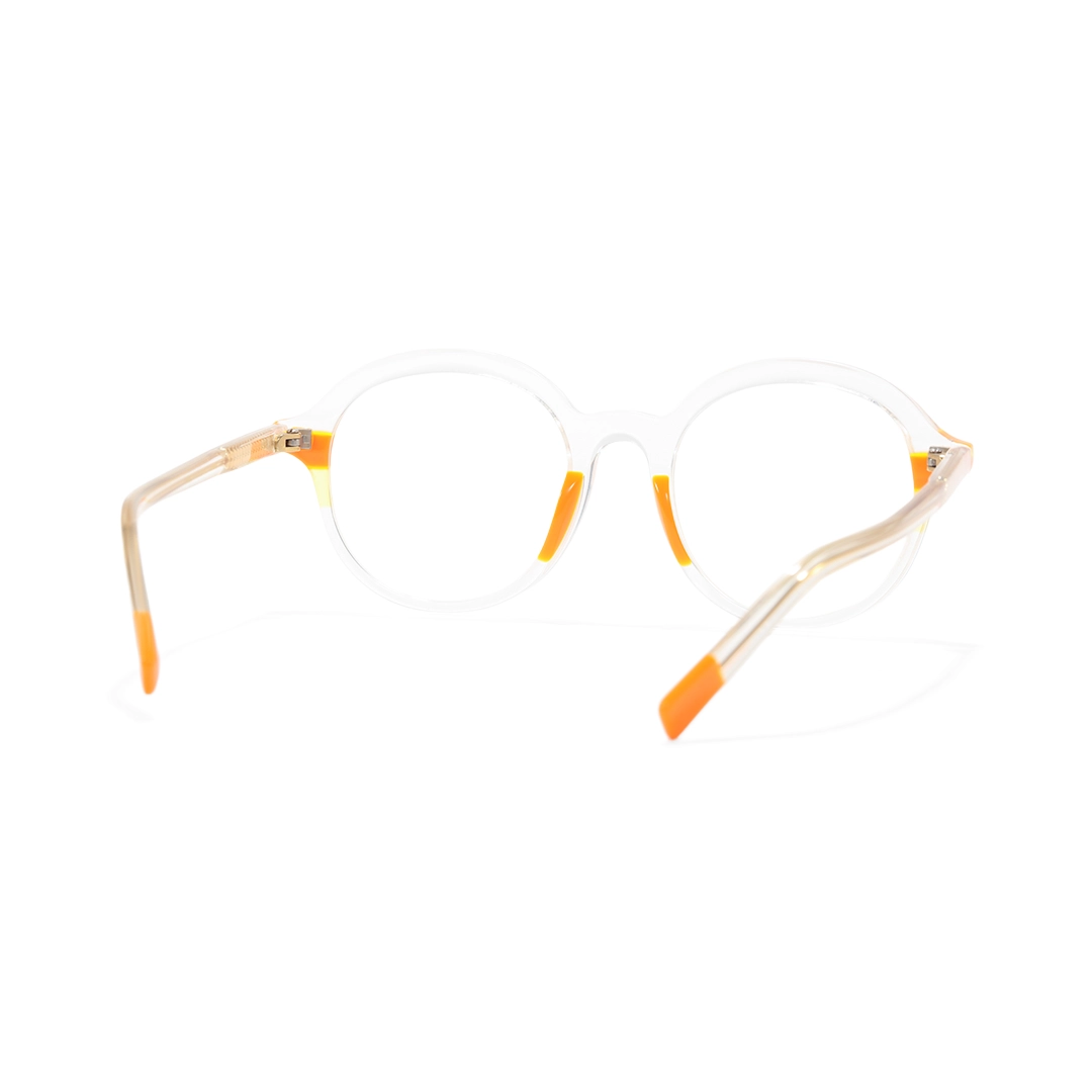 Back view of FortMyers round acetate eyeglasses RA0072207 in clear