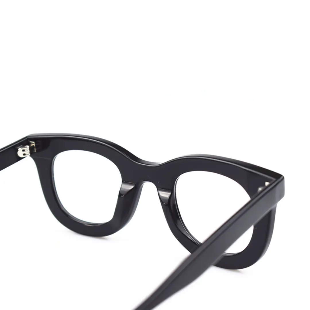 Back view of Jax round acetate eyeglasses RA0182406 in black