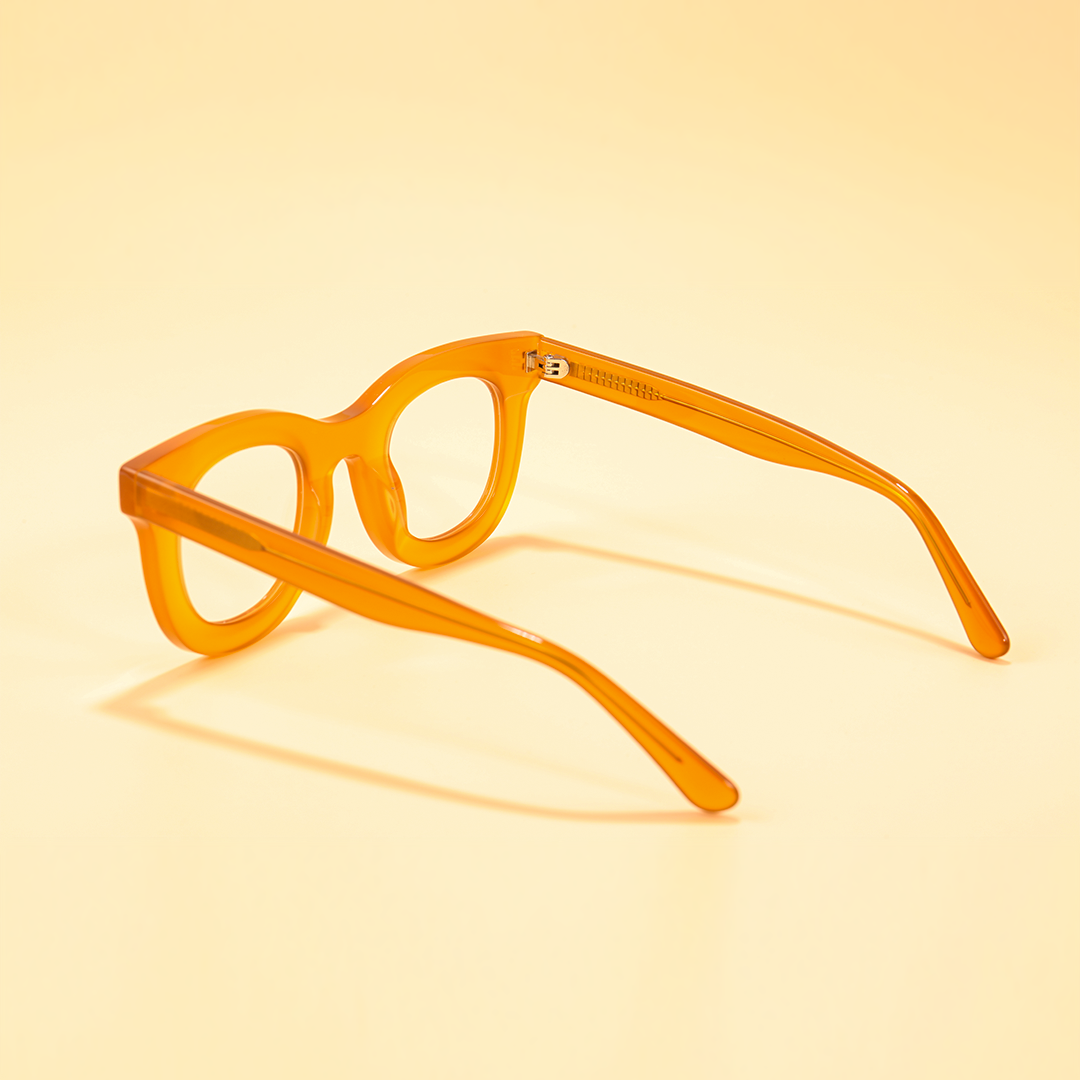 Scene view of Jax round acetate eyeglasses RA0182406 in yellow