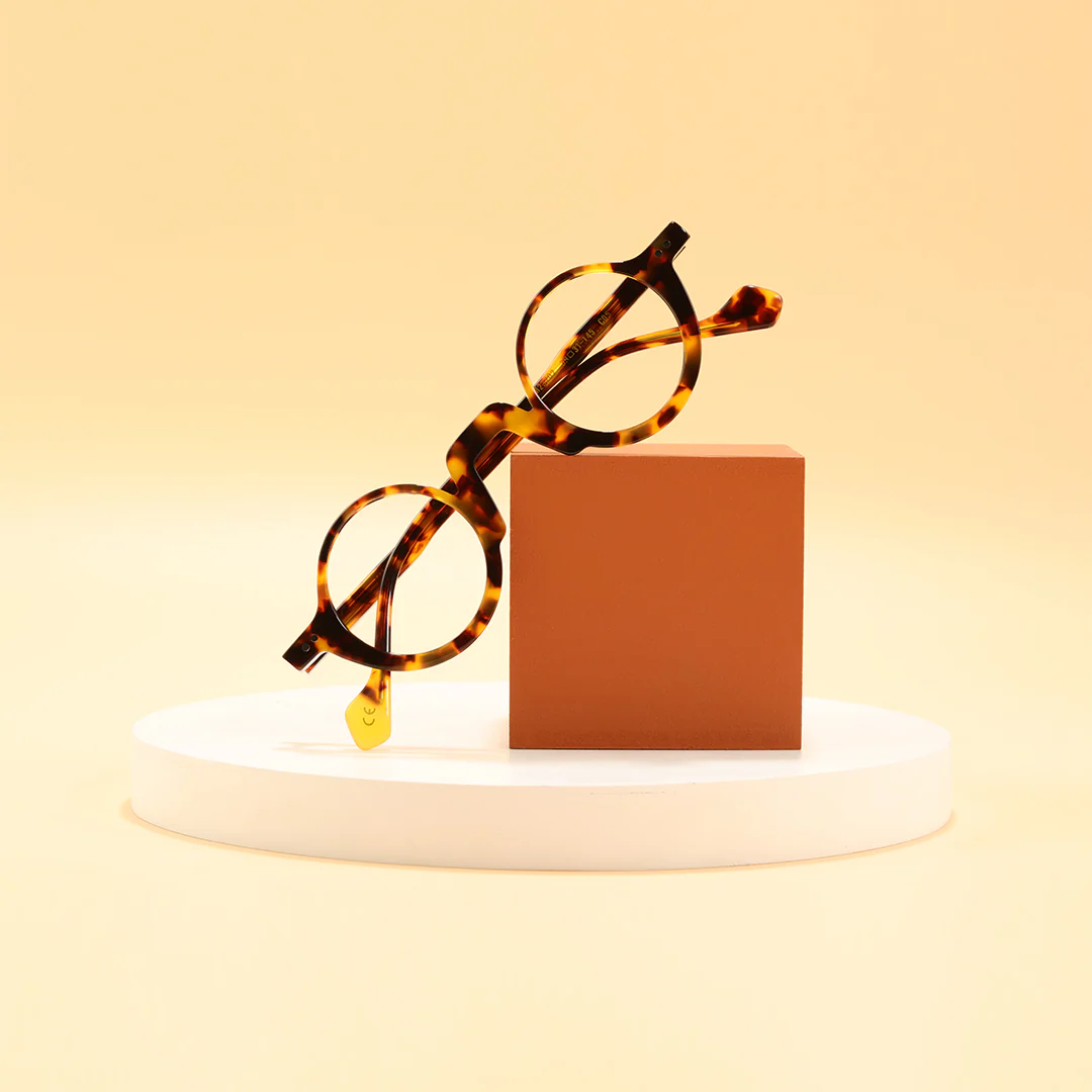 Set view of Dola round acetate eyeglasses RA0322504 in tortoise