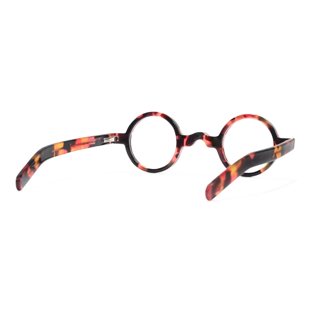 Back view of Zevi vintage round acetate eyeglasses RA0332507 in tortoise