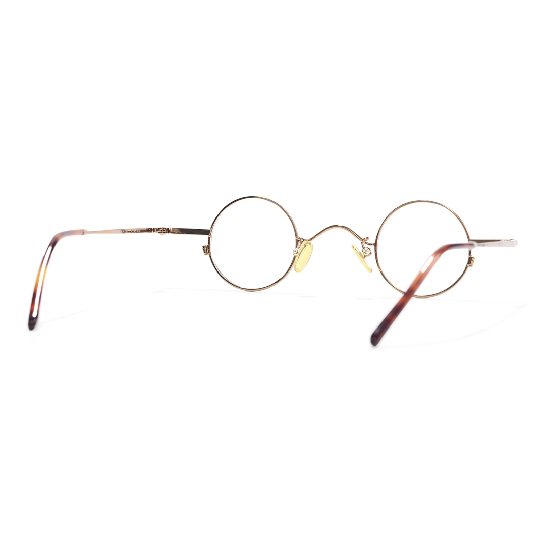 Back view of Yezy john lennon round metal eyeglasses RM0082308 in bronze