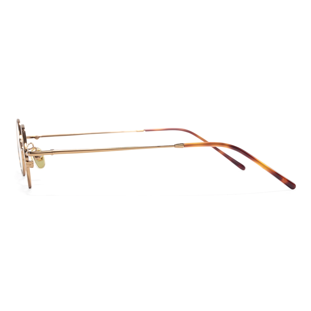 Side view of Yezy john lennon round metal eyeglasses RM0082308 in bronze