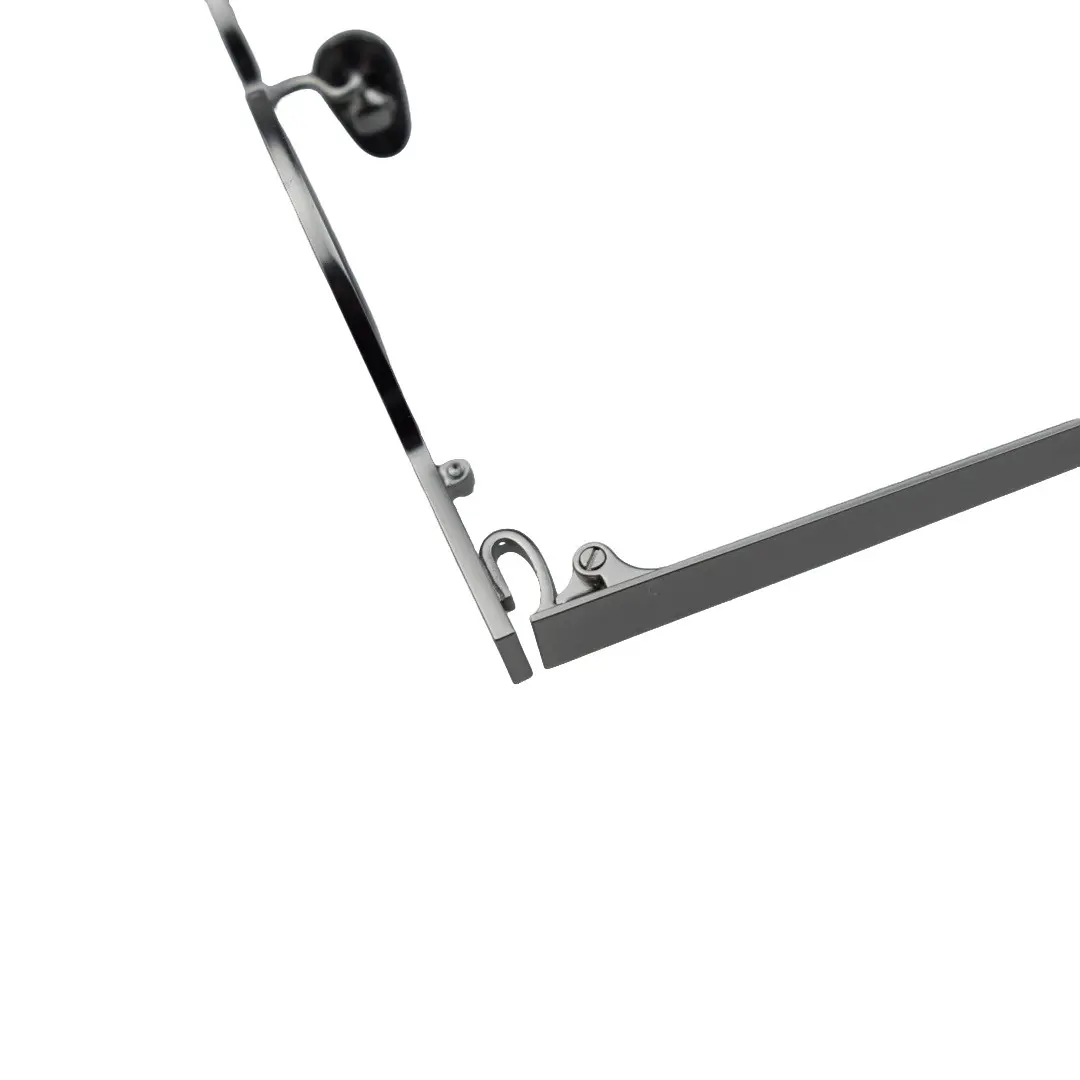 Hinge detail of Crew vintage round metal eyeglasses RM0122404 in gold