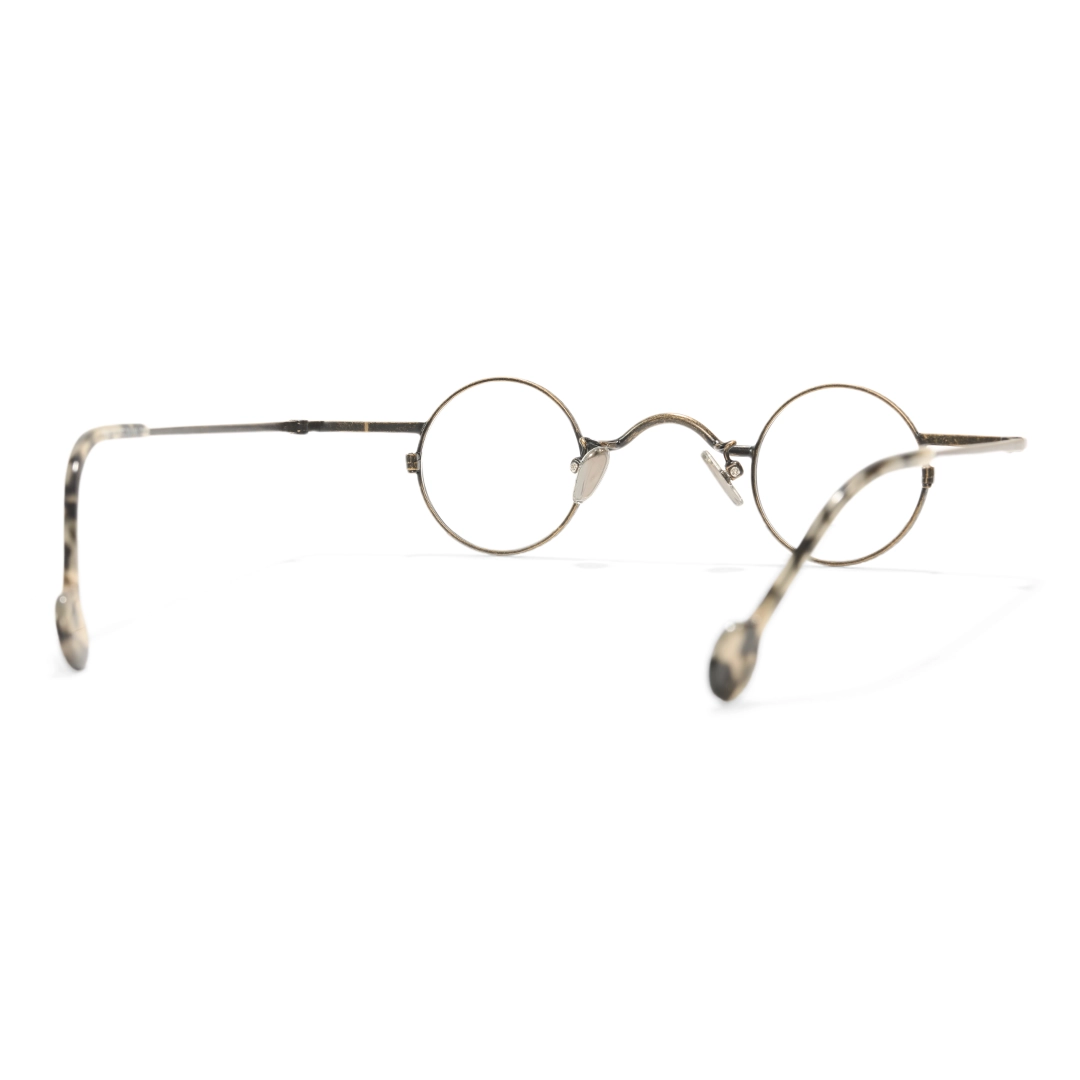 Back view of Xen vintage round metal eyeglasses RM0242601 in bronze
