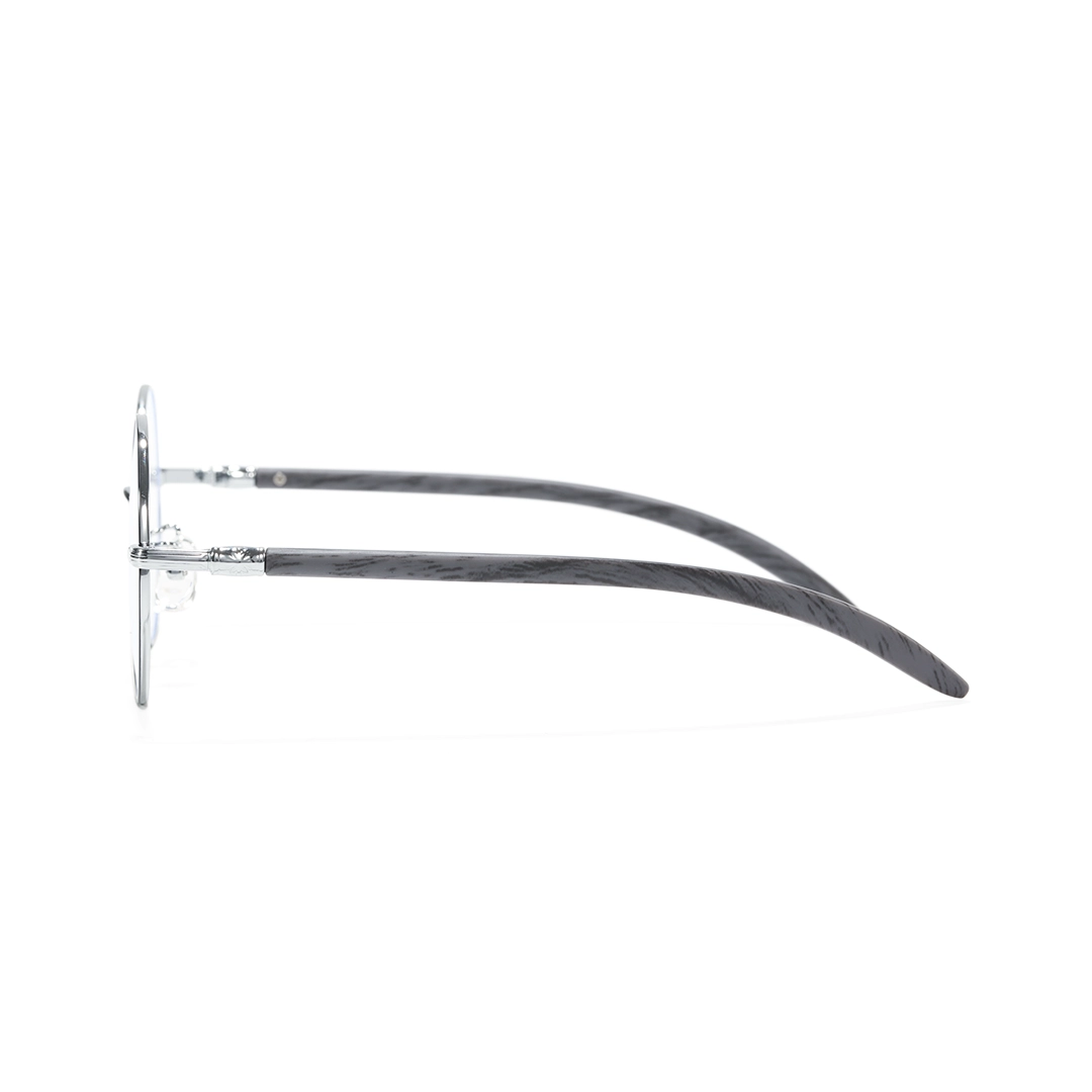 Side view of Sivigny round metal eyeglasses RM0302407 in black
