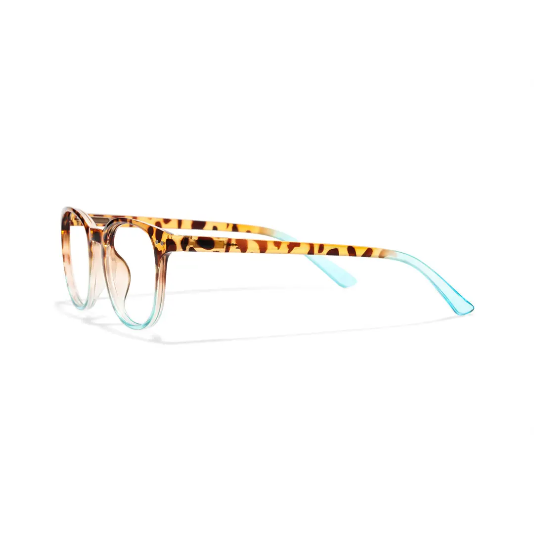 Side view of Baya round pc eyeglasses RP0052502 in two-tone