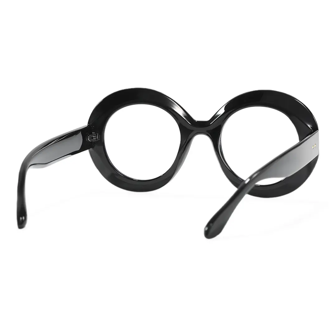 Back view of Cllci round pc eyeglasses RP0322406 in black