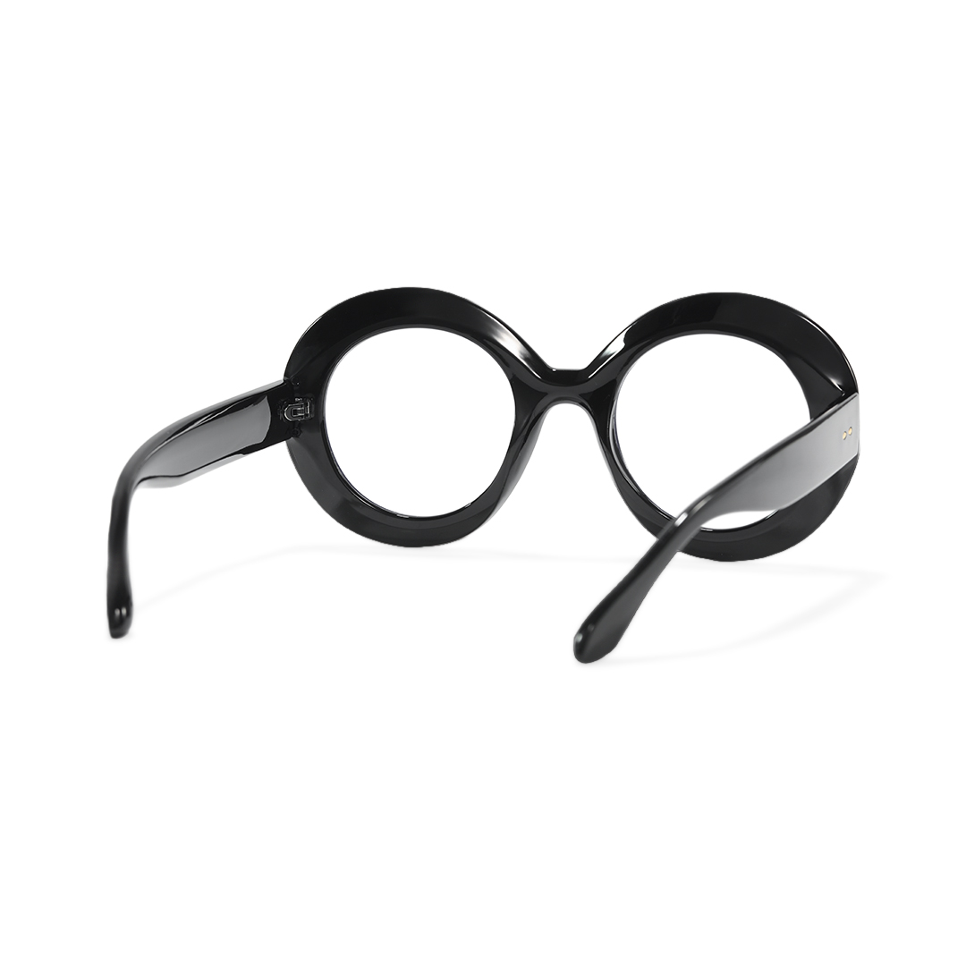 Back view of Cllci round pc eyeglasses RP0322406 in black