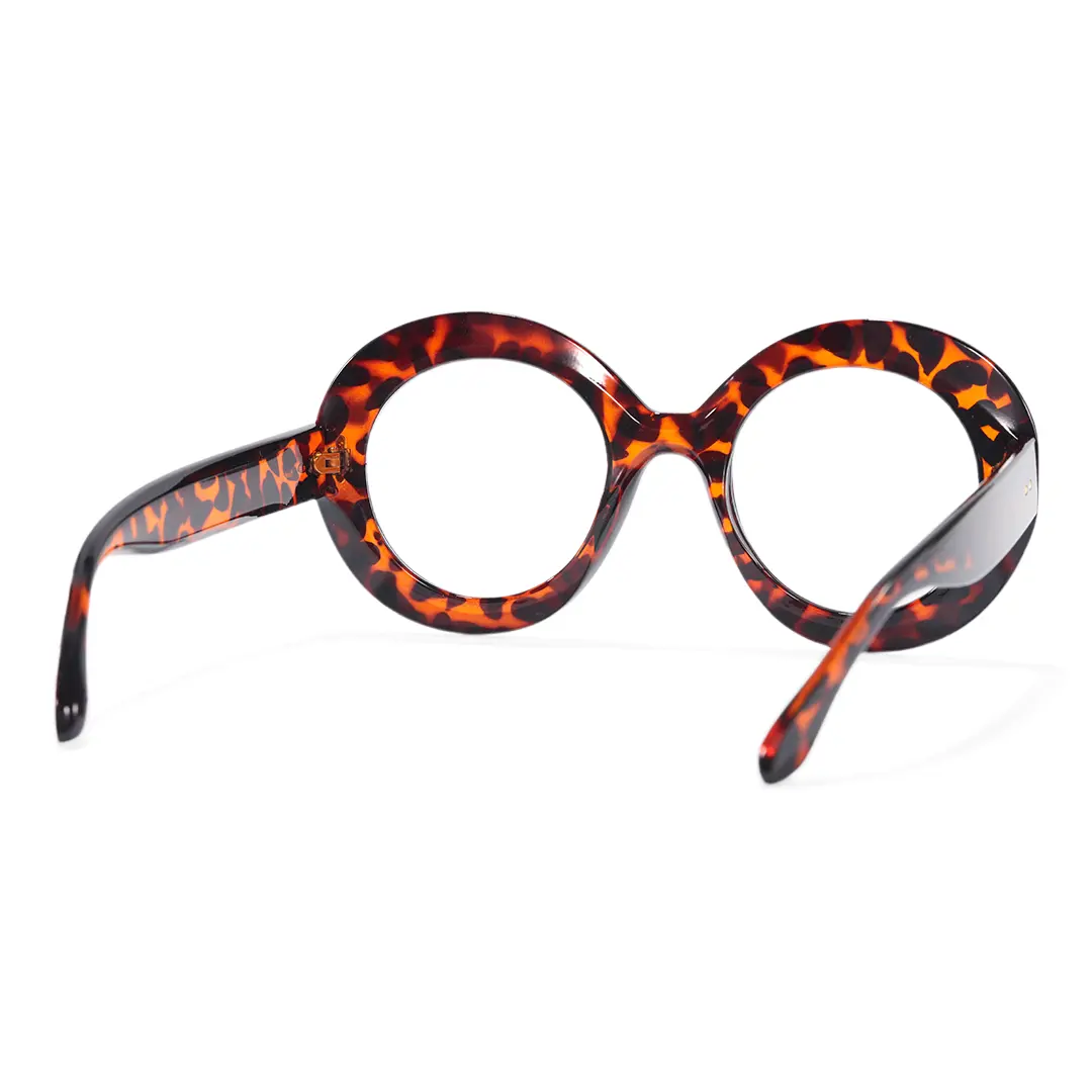 Back view of Cllci round pc eyeglasses RP0322406 in tortoise