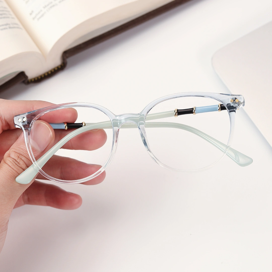 Scene view of Adlia round tr90 eyeglasses RR0032408 in silver blue