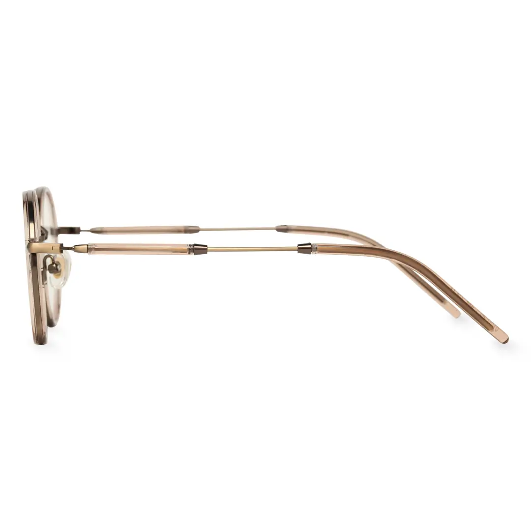 Side view of Feye vintage round tr90 eyeglasses RR0032409 in bronze